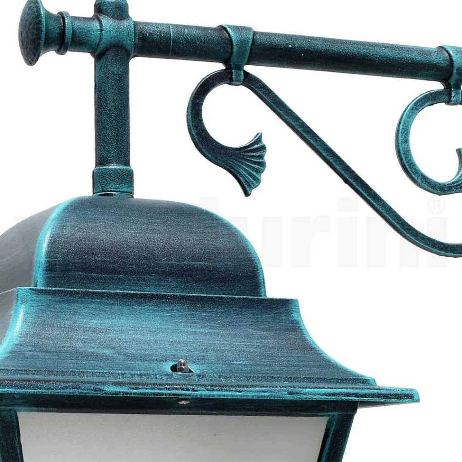 Lanterne murale d'extérieur en aluminium et verre sablé - Alchemist Viadurini