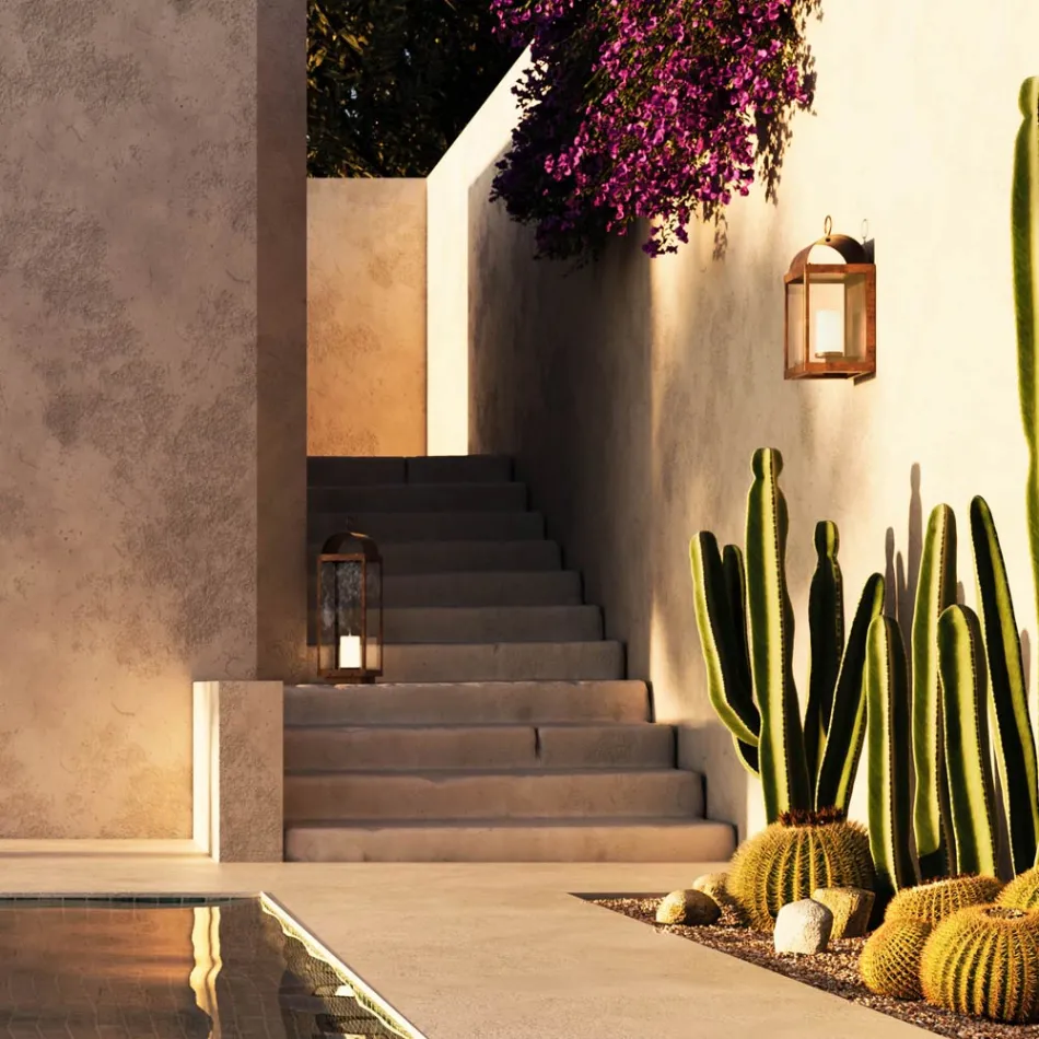 Lanterne murale d'extérieur en fer ou en laiton Il Fanale Viadurini