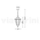 Lanterne d'extérieur de style vintage en aluminium fabriquée en Italie - Janira Viadurini