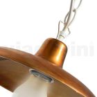 Lanterne d'extérieur vintage en aluminium et laiton Made in Italy - Adela Viadurini