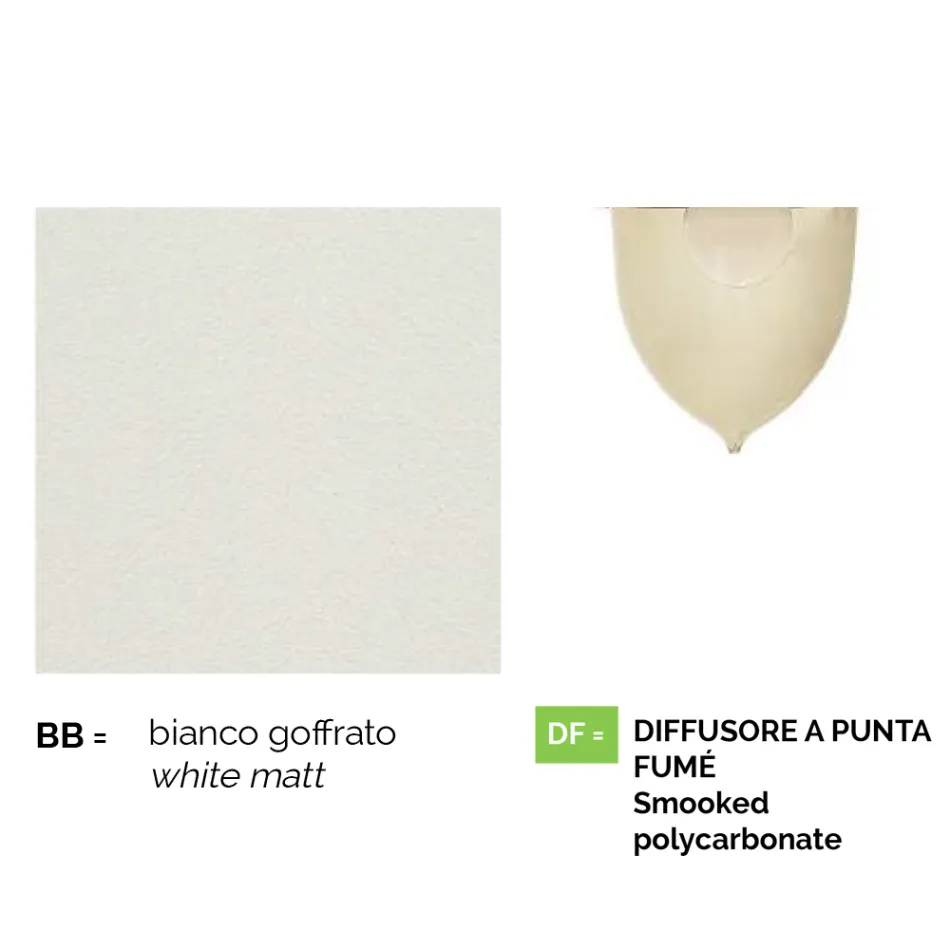 Lanterne de jardin murale en aluminium blanc fabriquée en Italie, Anusca Viadurini