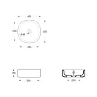 Vasque à poser en céramique 40 x 40 cm, disponible en plusieurs coloris, fabriquée en Italie - Fille Viadurini