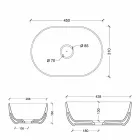 Lavabo à poser en céramique 45x32cm fabriqué en Italie Star, design moderne Viadurini