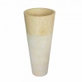 Lavabo colonne conique en pierre naturelle beige Raja