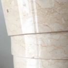 Lavabo design en pierre de Brent blanc, pièce unique Viadurini