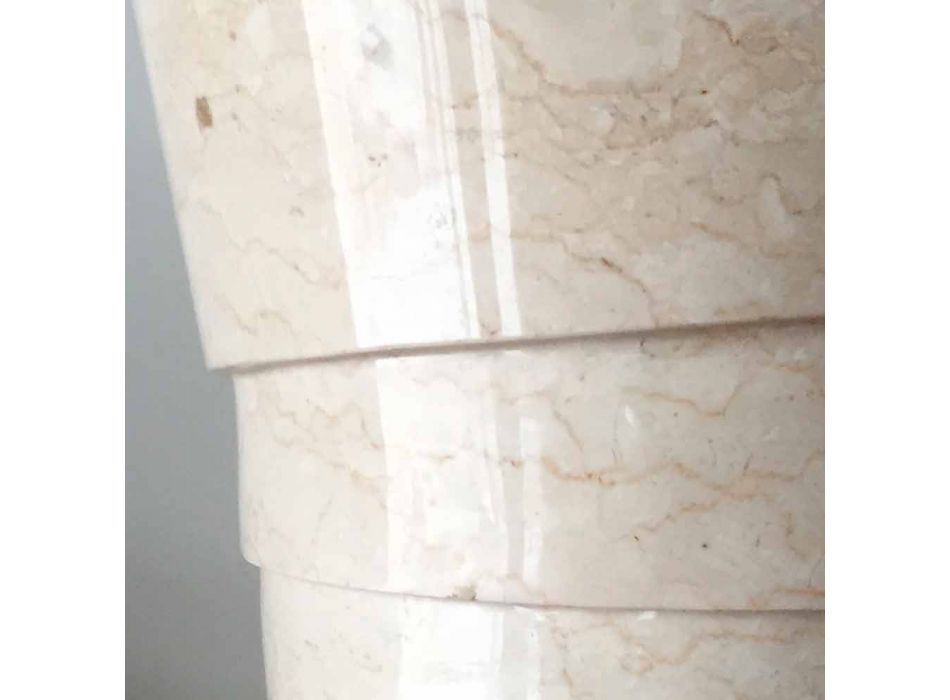 Lavabo design en pierre de Brent blanc, pièce unique Viadurini