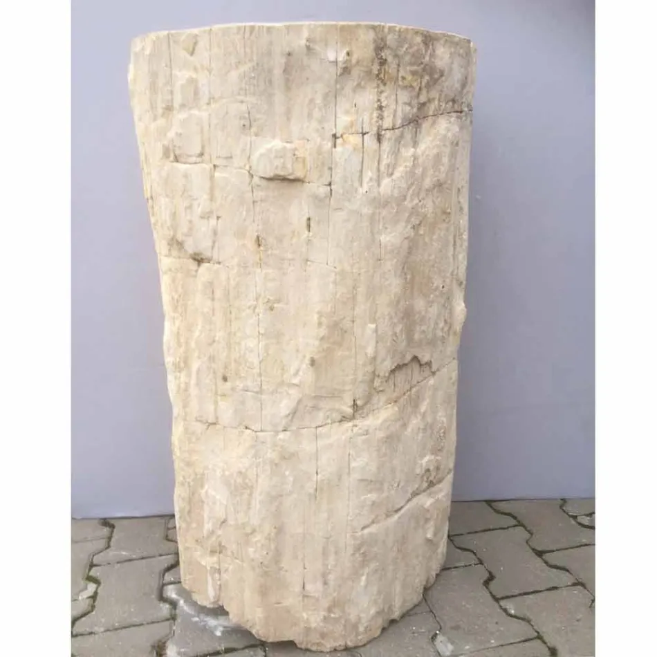 Évier de piédestal de conception en pierre naturelle de Ley, fait main Viadurini