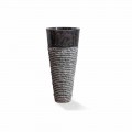 Lavabo à colonne de design moderne en marbre noir brillant - Merlo