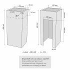 Lavabo Colonne pierre noire naturelle Balik Viadurini