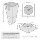 Lavabo Colonne Pyramide Natural Stone Beige Nias Viadurini