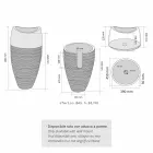 Lavabo Colonne sphérique Pierre Naturelle de Fumées Gili Viadurini