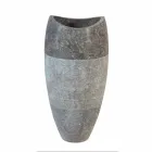 Lavabo Colonne sphérique Pierre Naturelle de Fumées Gili Viadurini