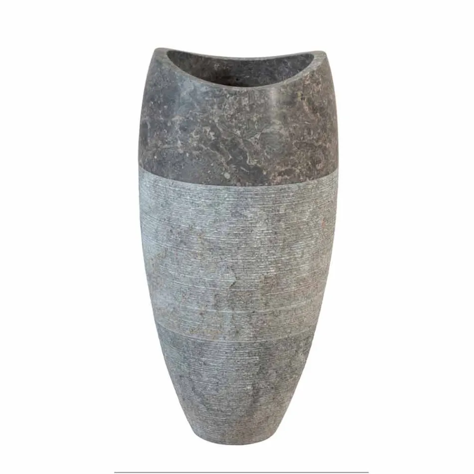 Lavabo Colonne sphérique Pierre Naturelle de Fumées Gili Viadurini