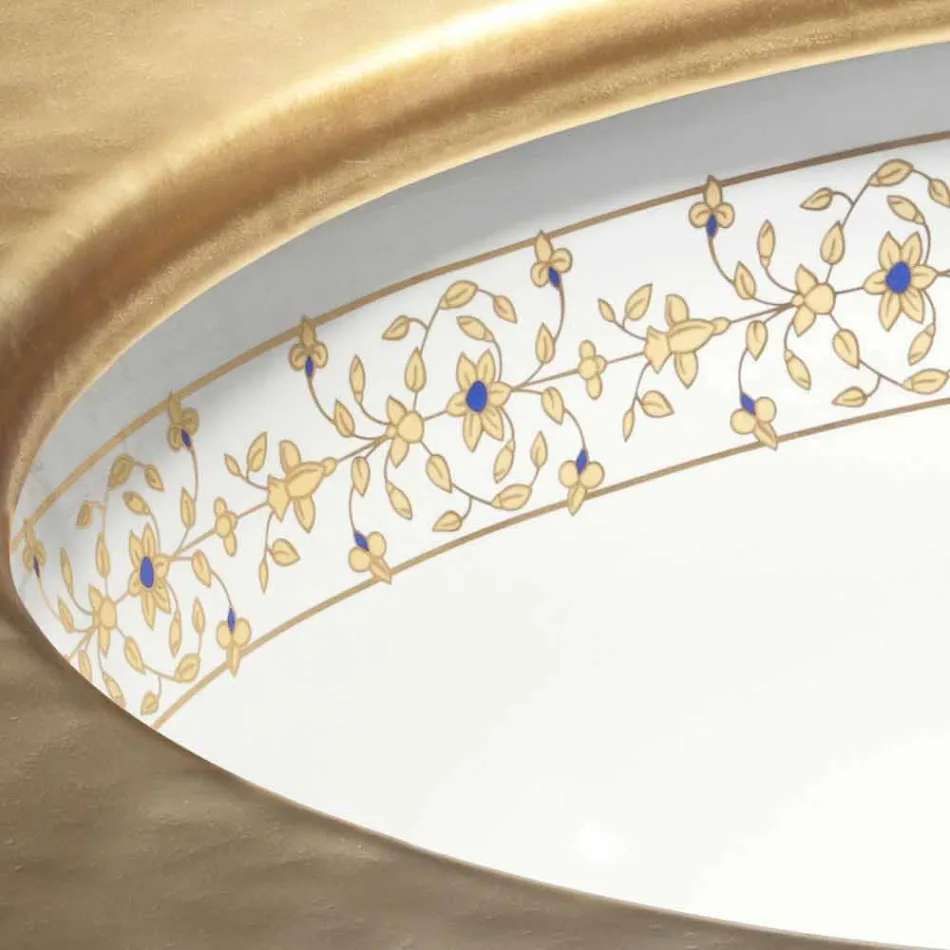 Évier encastré au design baroque en terre cuite fabriqué en Italie, en Égée Viadurini