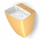 Lavabo suspendu en céramique de design moderne fabriqué en Italie, Goran Viadurini