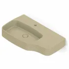 Lavabo mural moderne en céramique fabriqué en Italie, Hamlet Viadurini