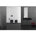 Lavabo mural moderne en céramique fabriqué en Italie, Hamlet Viadurini