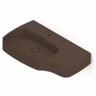 Lavabo mural moderne en céramique fabriqué en Italie, Hamlet Viadurini