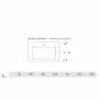 Évier suspendu moderne en Luxolid fabriqué en Italie, Ruffano Viadurini