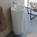 Vasque à poser ronde moderne en céramique blanche - Papavero