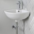 Évier d'angle monotrou en céramique blanche au design classique - Silice