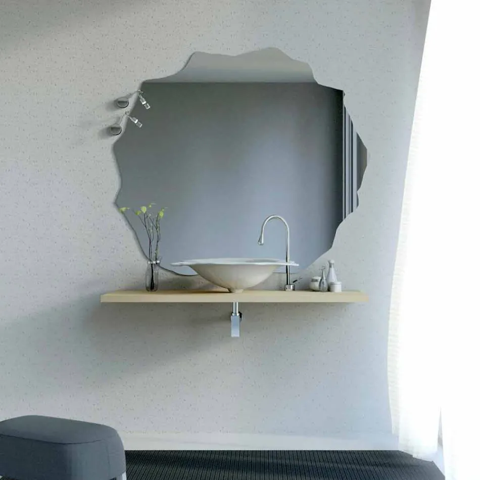 Lavabo support de design moderne en forme de feuille Faruglium Viadurini