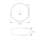 Lavabo à poser en argile réfractaire fabriqué en Italie - Diego Viadurini