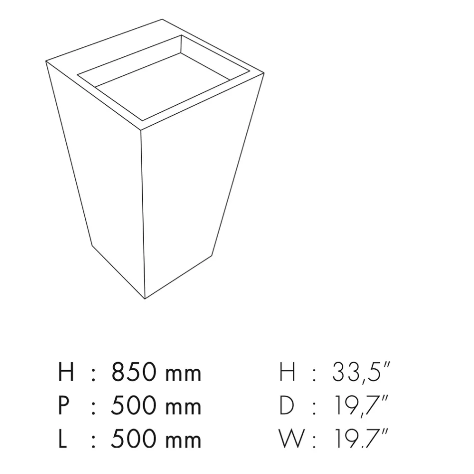 Lavabo de salle de bain à colonne en grès cérame Made in Italy - Baia Viadurini