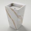 Lavabo de salle de bain à colonne en grès cérame Made in Italy - Baia