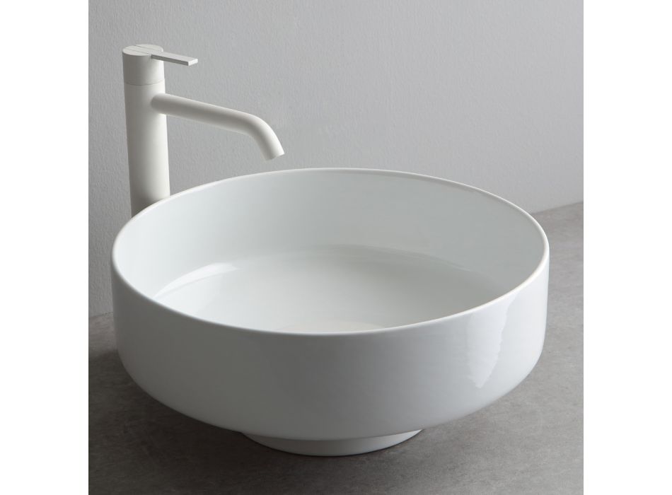 Vasque à poser vintage en céramique fabriquée en Italie - Gabriel Viadurini