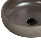 Lavabo de salle de bain à poser en argile réfractaire fabriqué en Italie - Diego Viadurini