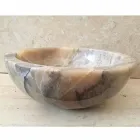Vasque à poser en pierre onyx naturelle Ana, fait main Viadurini