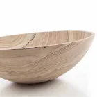 Lavabo de salle de bain à poser en pierre de sable de forme ronde - Cerasolo Viadurini