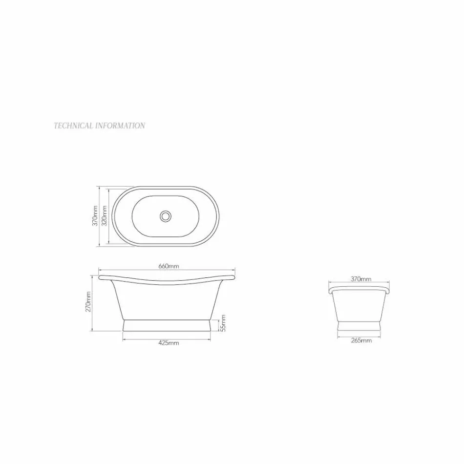 Évier salle de bain pour soutenir le cuivre et le fer blanc Cala Viadurini
