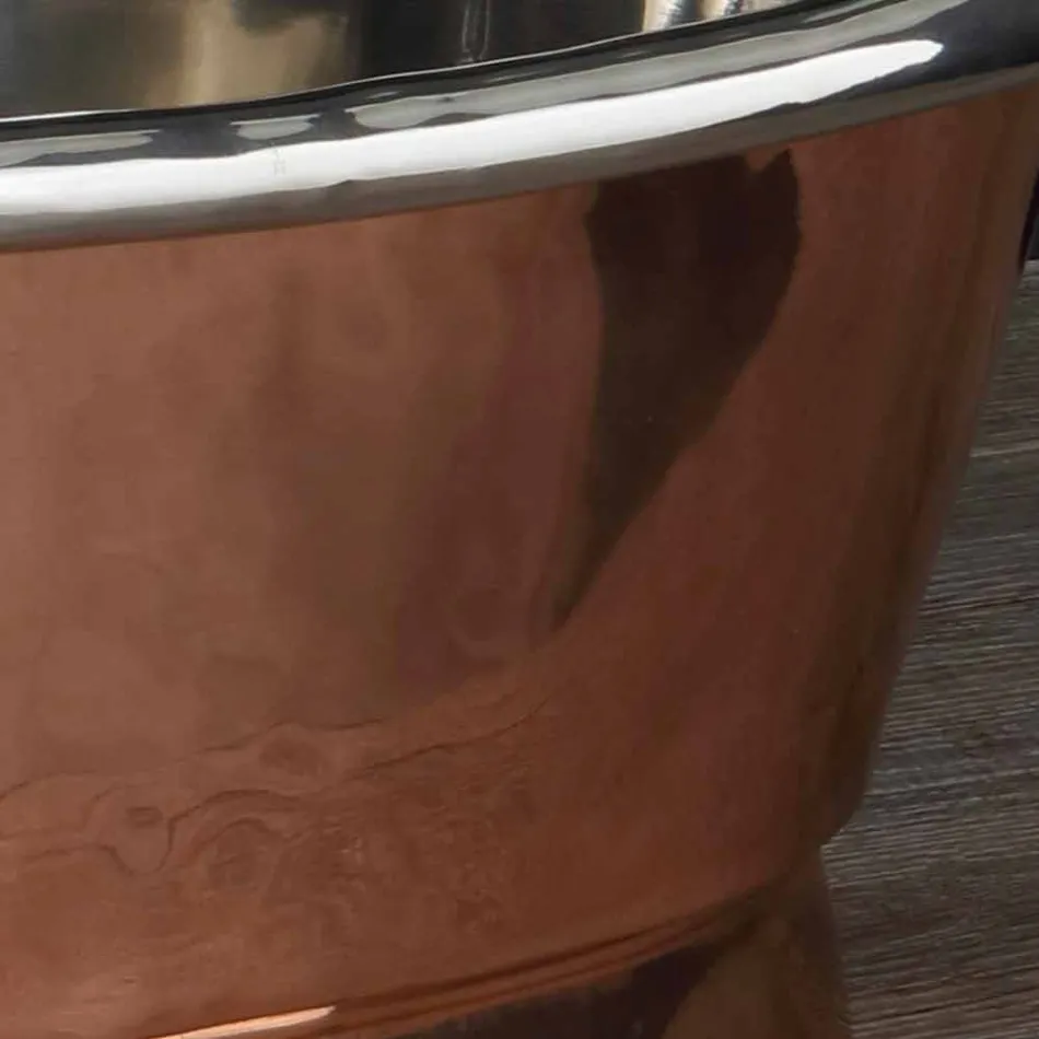 Évier salle de bain pour soutenir le cuivre et le fer blanc Cala Viadurini