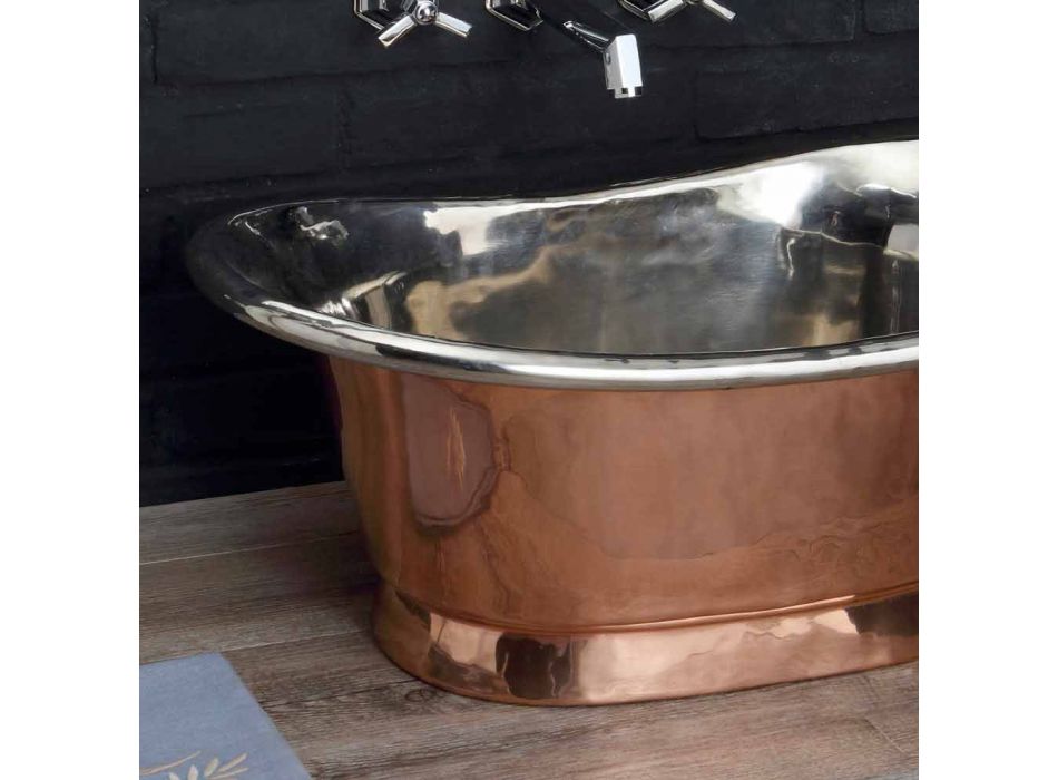 Évier salle de bain pour soutenir le cuivre et le fer blanc Cala Viadurini