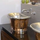 Évier salle de bain pour soutenir le cuivre et le fer blanc Cala Viadurini