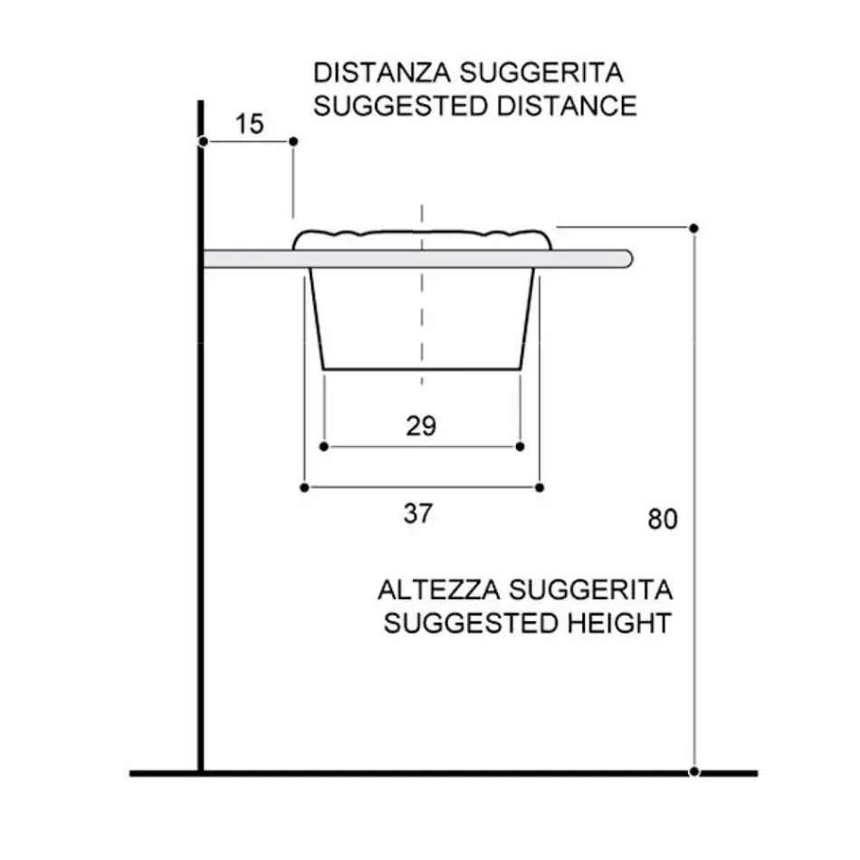 Lavabo encastré de salle de bain en porcelaine et or fabriqué en Italie, Santiago Viadurini