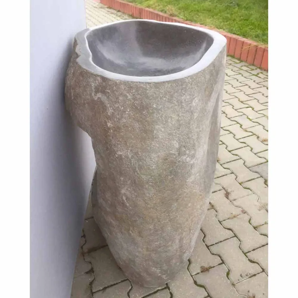 Lavabo design en pierre naturelle mer, pièce unique Viadurini