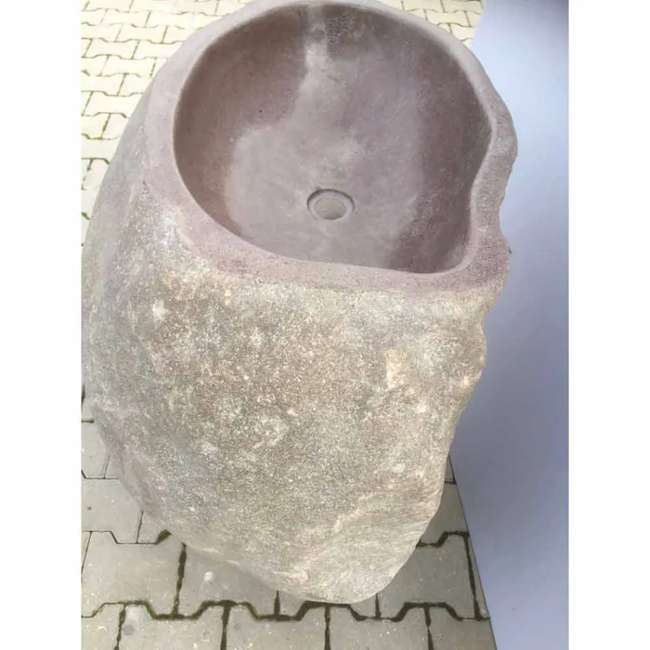 Lavabo design en pierre naturelle mer, pièce unique Viadurini