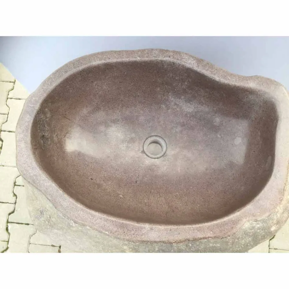 Lavabo design en pierre naturelle mer, pièce unique Viadurini