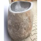 Lavabo design en pierre naturelle mer, pièce unique Viadurini