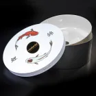 Lavabo de salle de bain design blanc en argile réfractaire fabriqué en Italie - Tatiana Viadurini