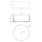 Lavabo de salle de bain design blanc en argile réfractaire fabriqué en Italie - Tatiana Viadurini