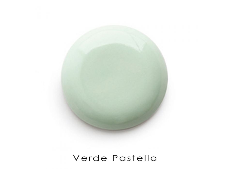 Lavabo de salle de bain sur pied en céramique blanche et colorée 42 cm - Meridiano Viadurini