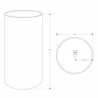 Lavabo de salle de bain sur pied en résine blanche de forme cylindrique - Libertine Viadurini