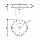 Lavabo semi-encastré en terre cuite et or fabriqué en Italie, Manilo Viadurini