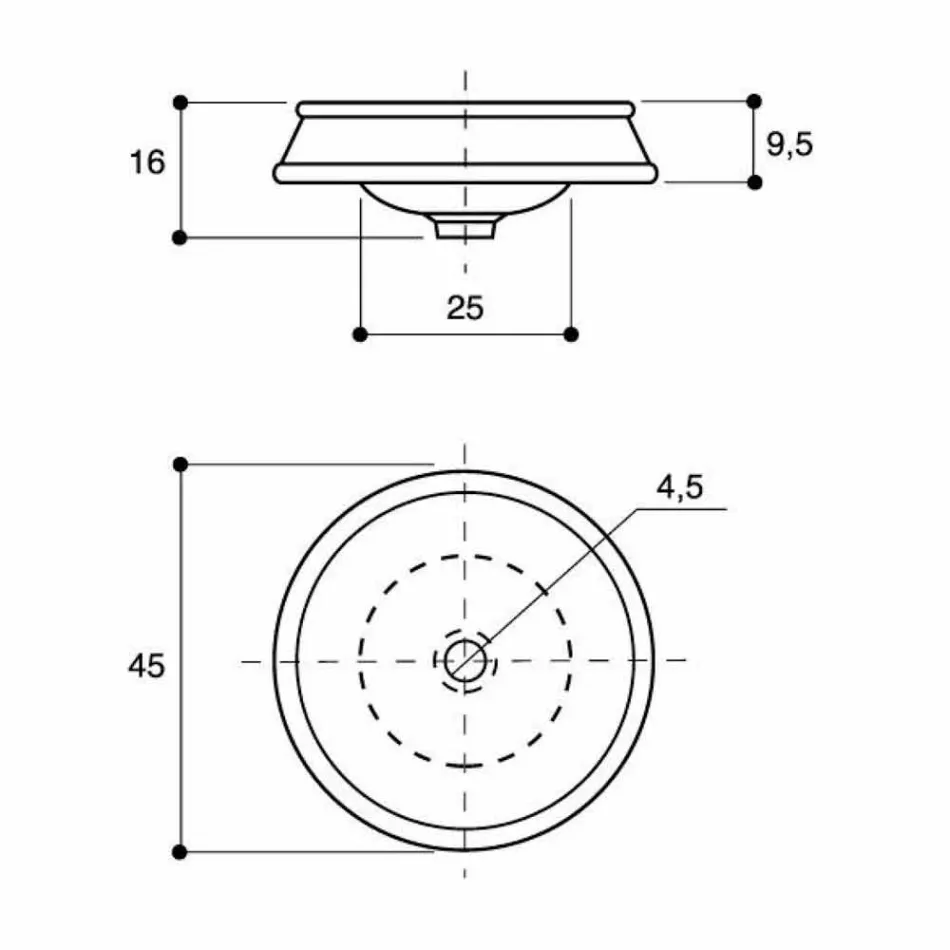 Lavabo semi-encastré en terre cuite et or fabriqué en Italie, Manilo Viadurini