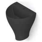 Lavabo de salle de bain moderne suspendu en céramique fabriqué en Italie, Fiorello Viadurini