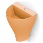 Lavabo de salle de bain moderne suspendu en céramique fabriqué en Italie, Fiorello Viadurini